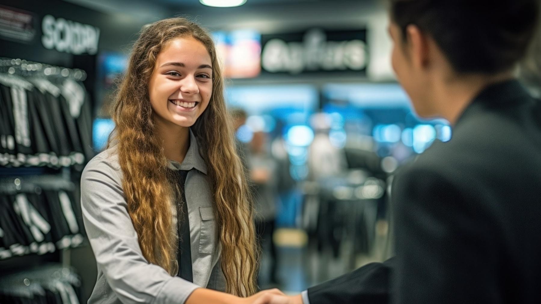 O fata tanara zambitoare